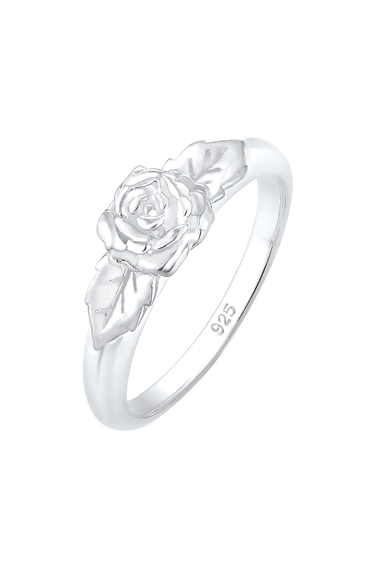 ELLI Ring Rosenblüte Blume Vintage Look Trend 925 Silber Silber, Bild 1