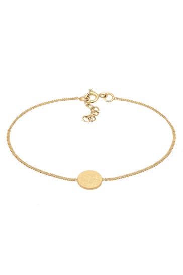 ELLI Armband Kreis Plättchen Matt Basic Geo 925 Silber Gold