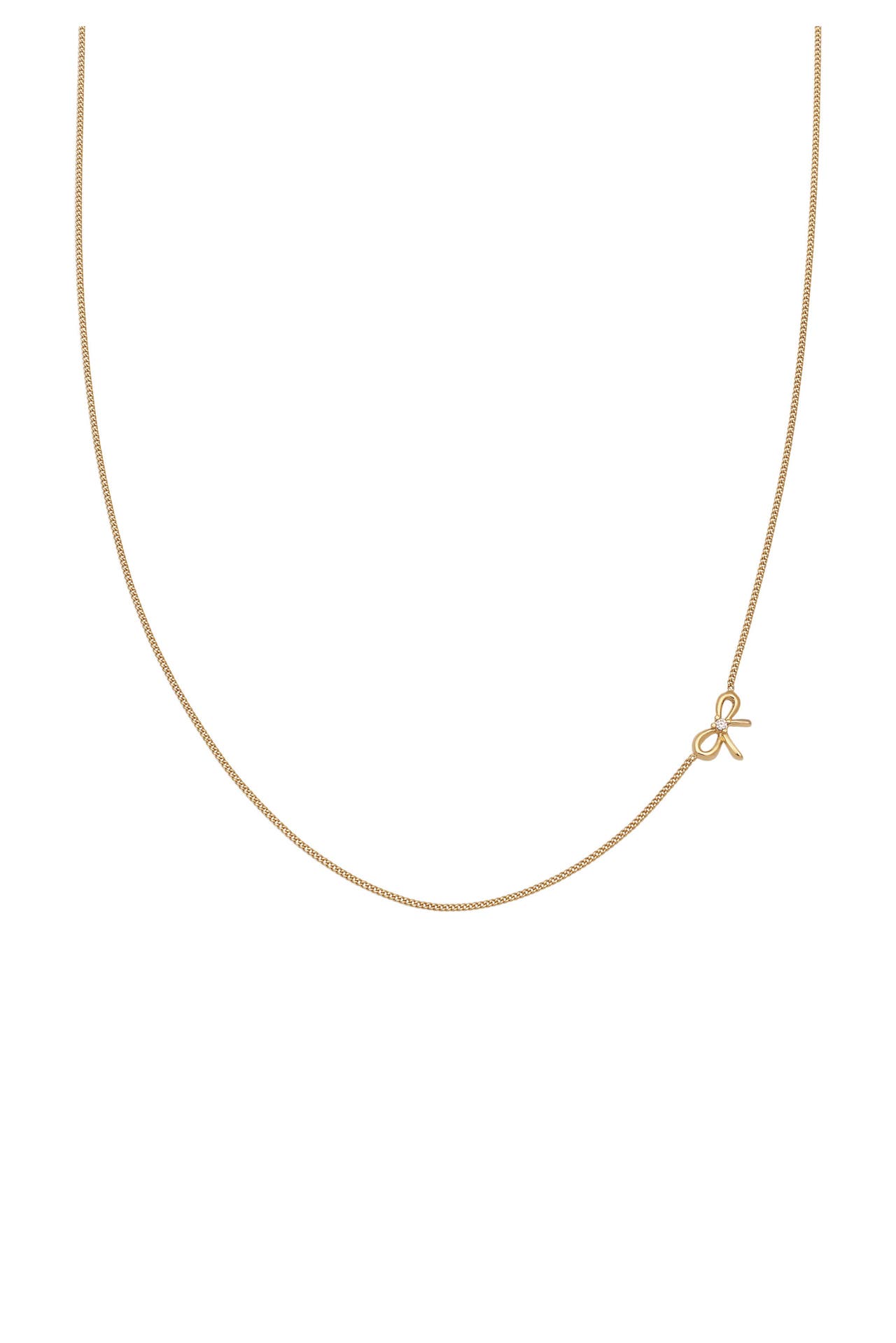 ELLI Kette Choker Schleife Zirkonia Weiß 925 Sterling Silber Gold, Bild 1