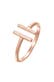 Ring Geo Stab Trend Offen 925 Silber Rosegold