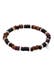 Armband Herren Heishi Beads Vintage Surfer 925 Sterling Silber Braun