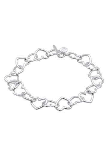 ELLI PREMIUM Armband Herz Heart Verschlungen 925 Silber Silber