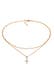 Kette Choker Layerkette Kreuz Zirkonia 925 Silber Gold