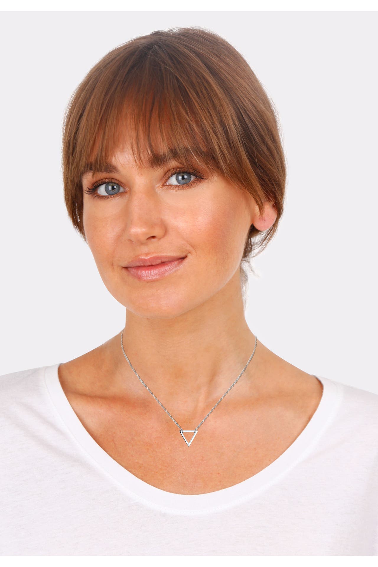 ELLI Kette Dreieck Geo Anhänger 925 Silber Silber, Bild 1