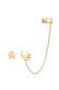 Ohrringe Earcuff Astro Sterne Halbmond Blogger 925 Silber Gold
