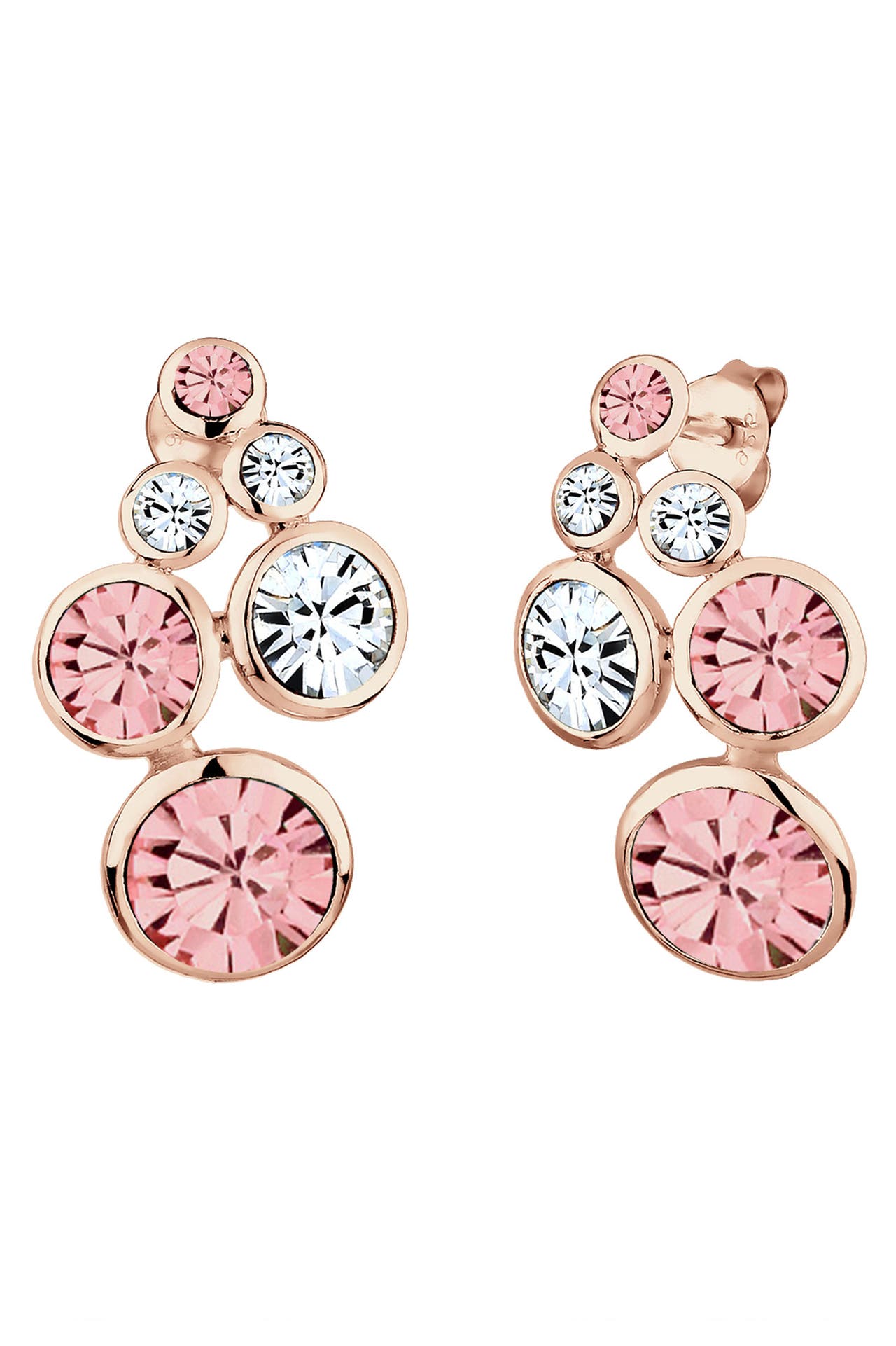 ELLI Ohrringe Ohrstecker GlamourSilber rosegold, mit Kristallen von Swarovski® Rosegold, Bild 1