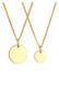 Kette Plättchen Coin Mutter Tochter 2er Set 925 Silber Gold