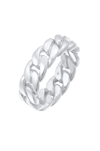 ELLI Ring Bandring Chunky Chain Glieder Trend 925 Silber Silber