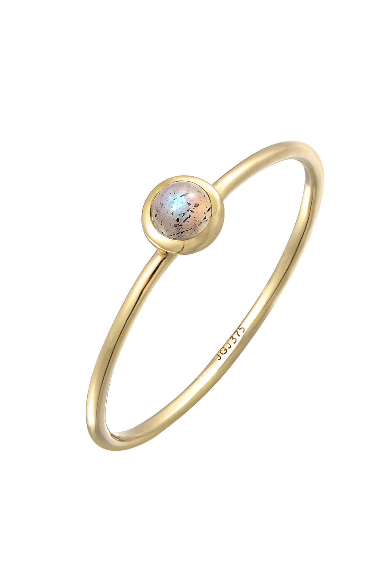 ELLI PREMIUM Ring Solitär Labradorit Edelstein 375 Gelbgold Gold, Bild 1