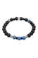 Armband Herren Lava Achat Edelstein Bead 925 Silber Silber