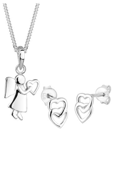 ELLI Schmuckset Engel Herz 925 Sterling Silber Silber