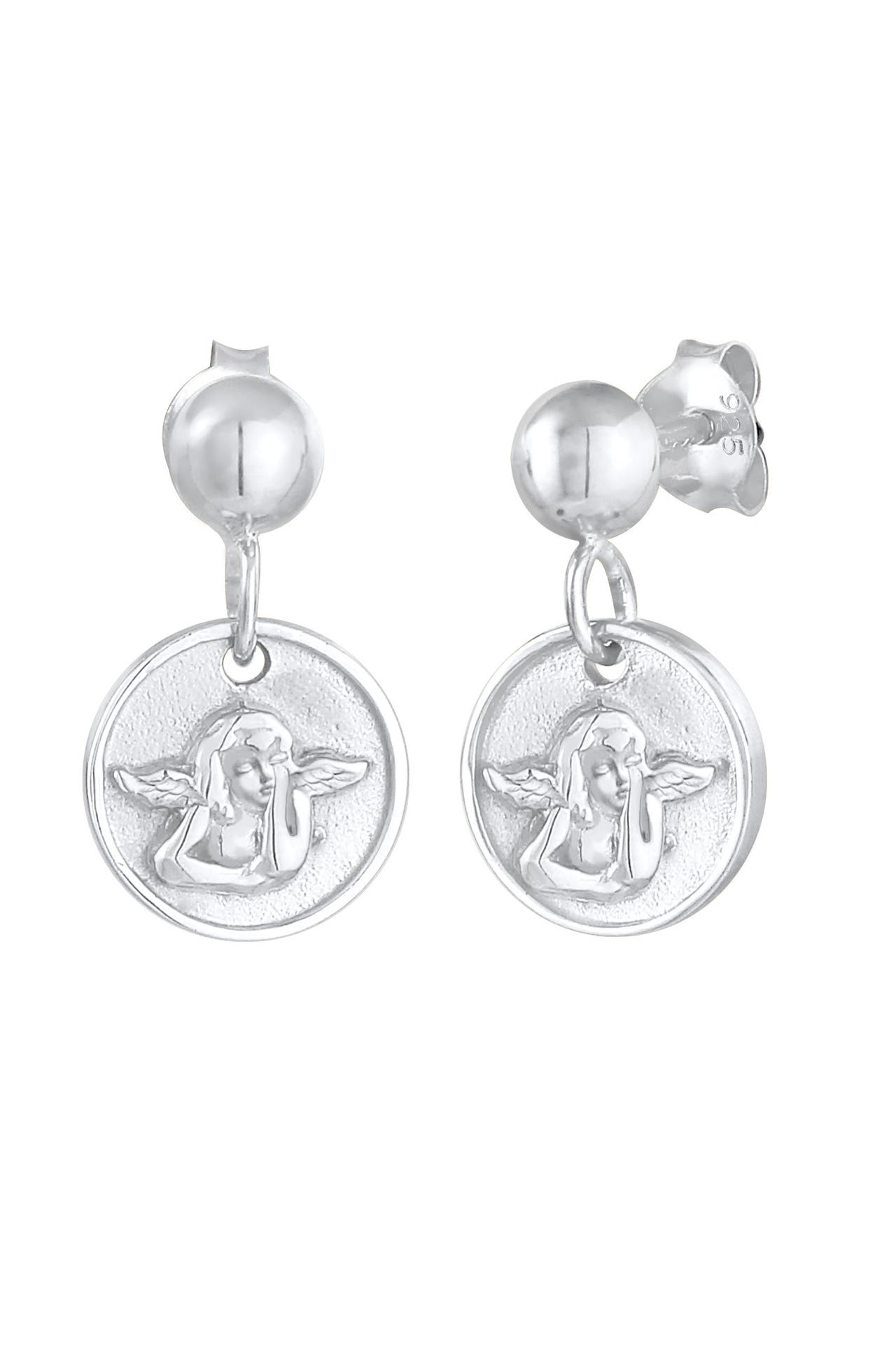 ELLI Ohrringe Ohrhänger Stecker Plättchen Engel 925 Silber Silber, Bild 1