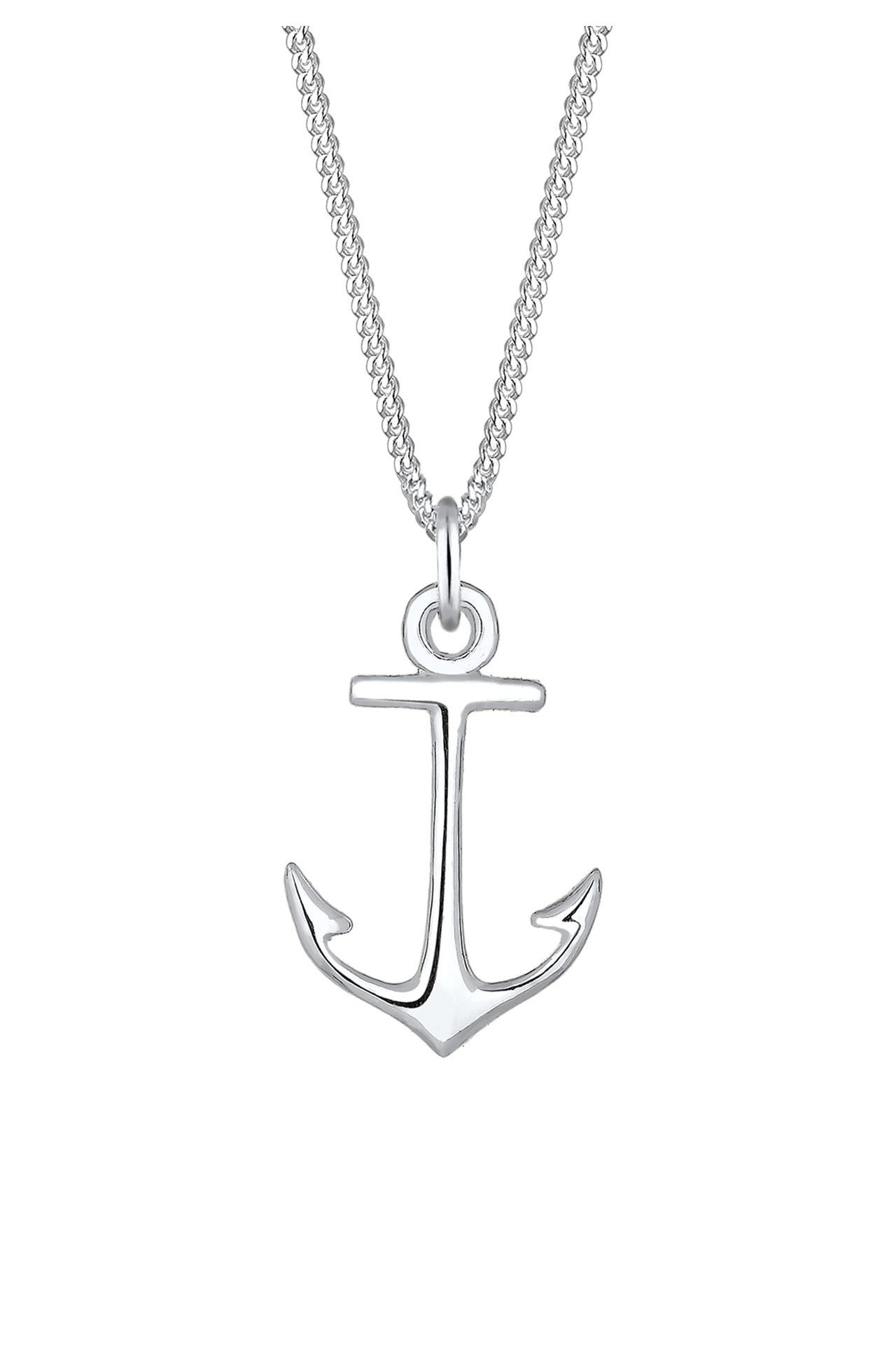 ELLI Kette Anhänger Anker 925 Sterling Silber Silber, Bild 1
