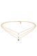 Kette Choker Layer mit Kristallen von Swarovski®925 Sterling Silber Gold