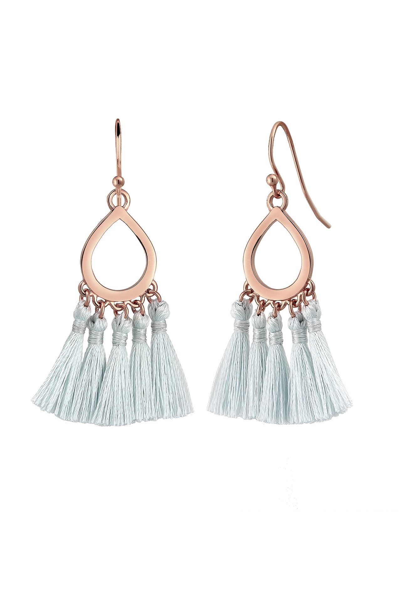 ELLI Ohrringe Hänger Tassel Quaste Tropfen 925 Silber Grau, Bild 1