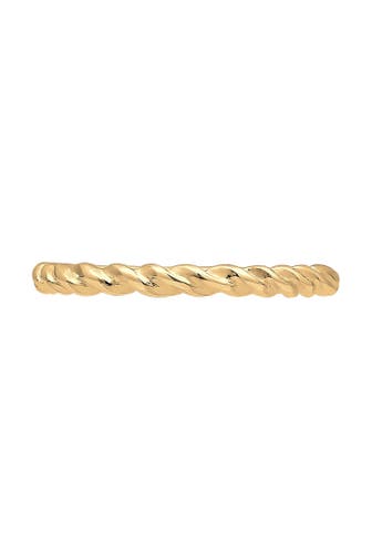 ELLI PREMIUM Ring Basic Geo Twisted 585 Gelbgold