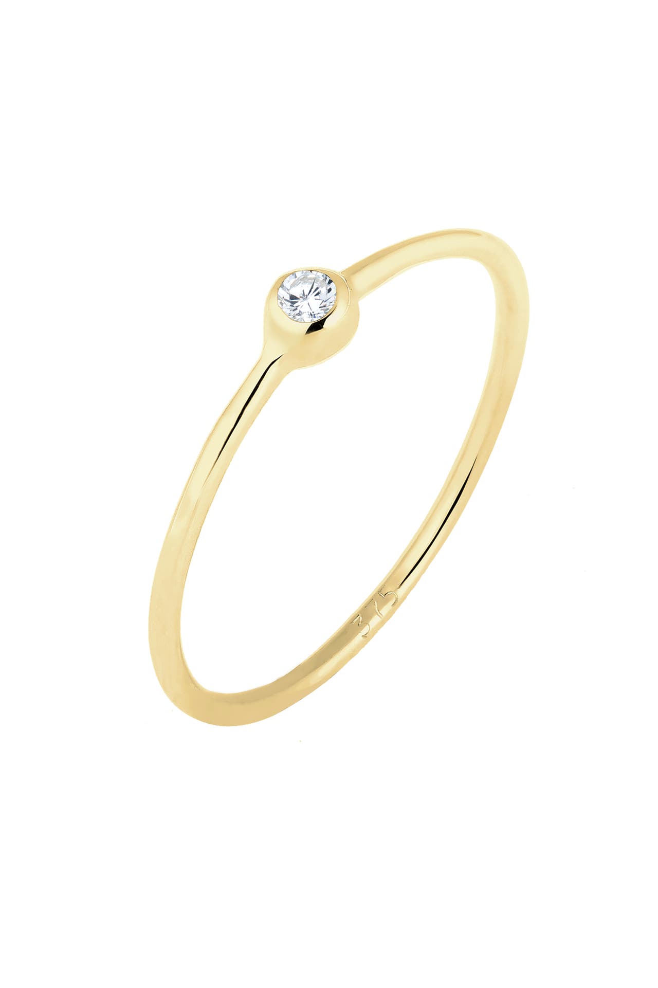 ELLI PREMIUM Ring Solitär Zirkonia 375er Gelbgold Weiß, Bild 1