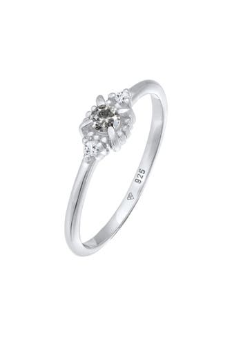 ELLI DIAMONDS Ring Diamant Salt Pepper (0.11 ct.) Topas 925 Silber