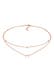 Kette Choker Layer Halbmond und Sterne 925er Silber Rosegold