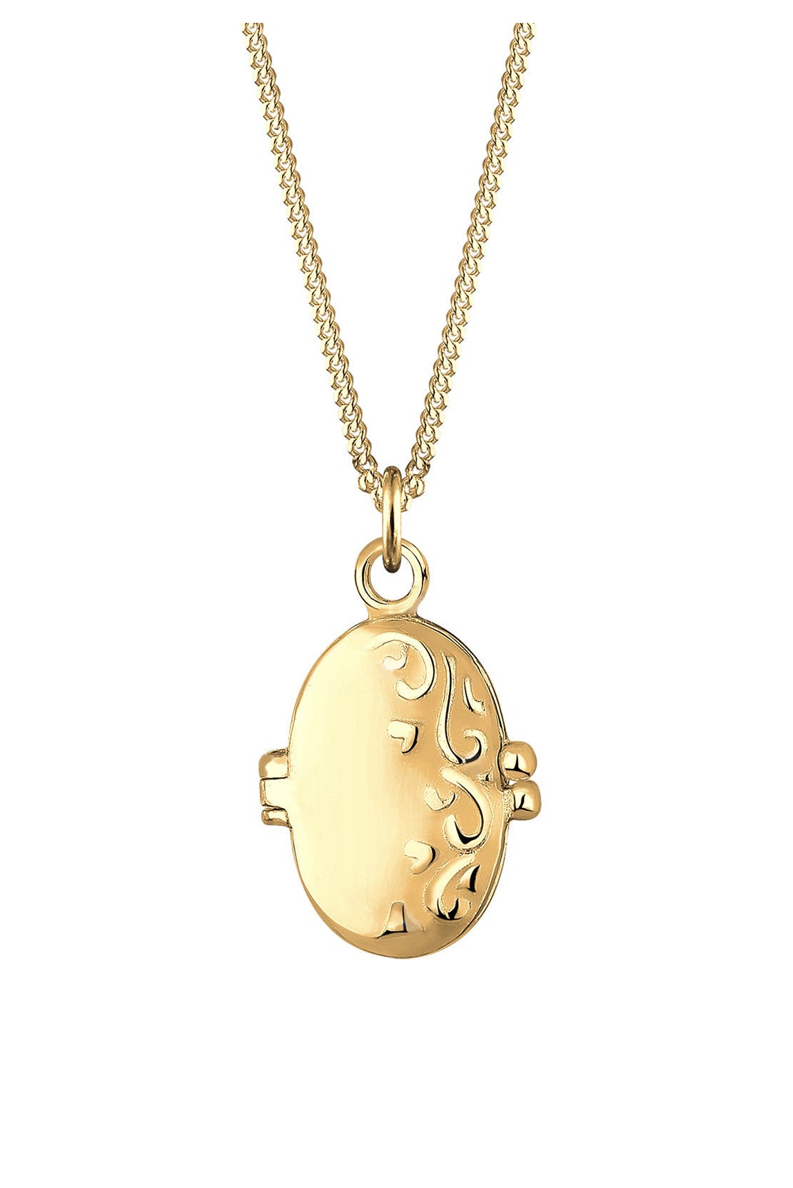 ELLI Kette Medaillon Ornament 925 Sterling Silber Gold, Bild 1