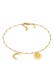Armband Sonne Mond 925 Silber Gold