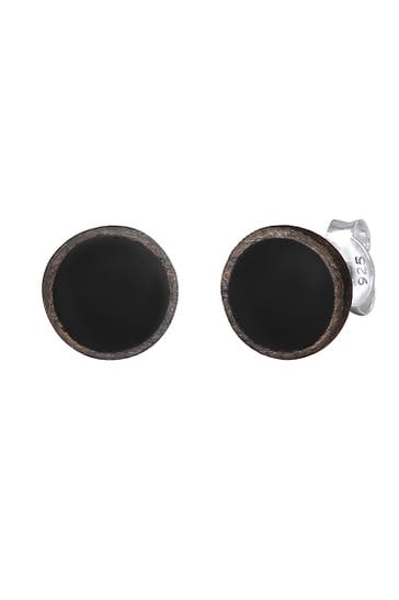 KUZZOI Ohrringe Basic Kreis Geo Emaille Schmuck Geschenk 925 Silber