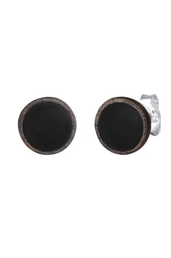 KUZZOI Ohrringe Basic Kreis Geo Emaille Schmuck Geschenk 925 Silber