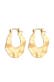 Ohrringe Creolen Wellen Organic Look 925 Sterling Silber Gold