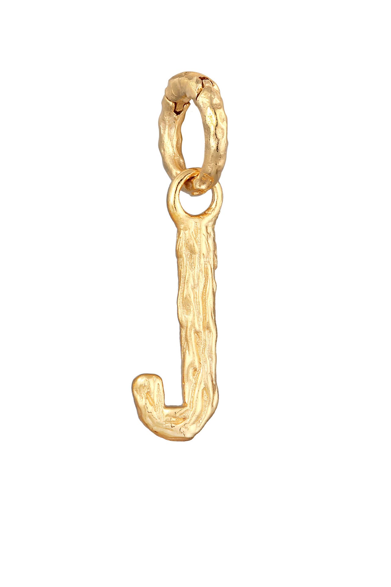 ELLI Anhänger Buchstabe J Organic Look 925 Silber vergoldet, Bild 1