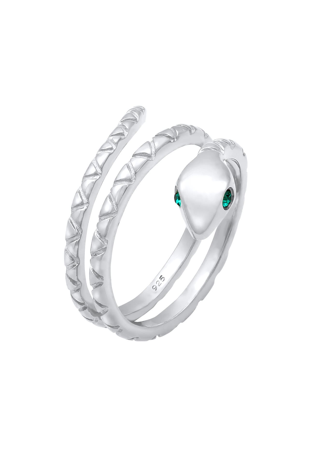 ELLI Ring Wickelring Schlange mit Kristalle von Swarovski® 925 Silber Silber, Bild 1