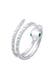Ring Wickelring Schlange mit Kristalle von Swarovski® 925 Silber Silber