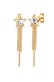 Ohrringe Stern Ketten Look mit Kristallen von Swarovski® 925 Silber Gold