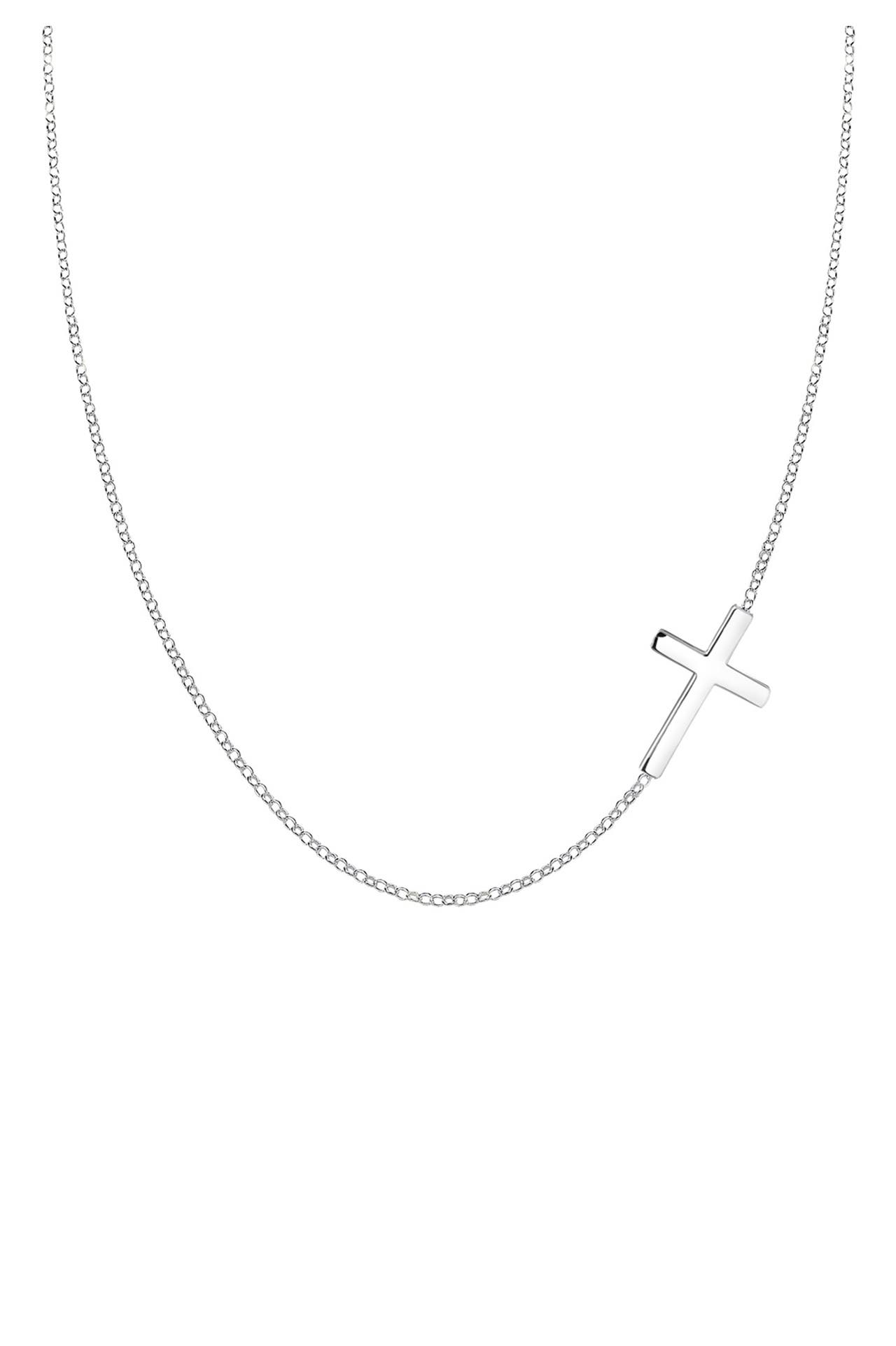 ELLI Kette mit Kreuz Schlicht 925 Sterling Silber Silber, Bild 1