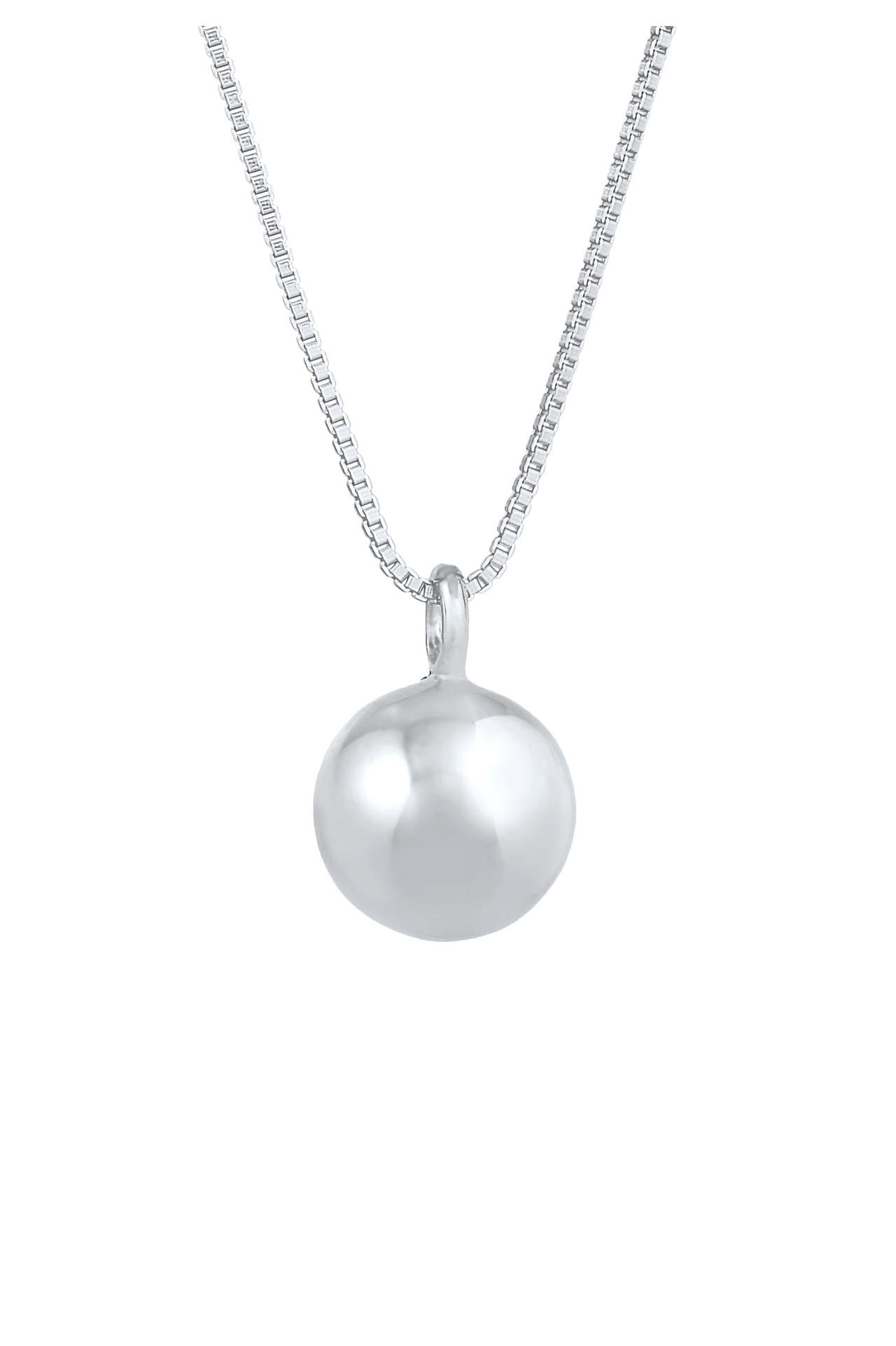 ELLI PREMIUM Kette Kugel Anhänger Rund Basic 925 Silber Silber, Bild 1