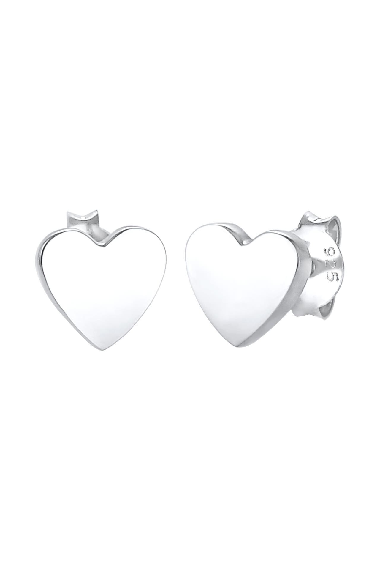 ELLI Ohrringe Kinder Stecker Herz Liebe Basic 925 Silber, Bild 1