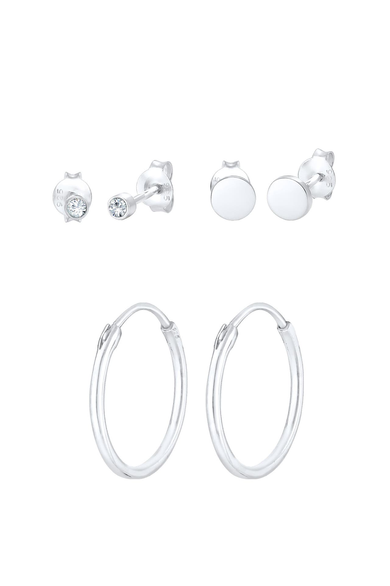 ELLI Ohrringe Ohrstecker 3er Set 925 Sterling Silver Silber, Bild 1