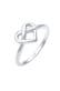 Ring Brezel Herz 925 Sterling Silber vergoldet Silber