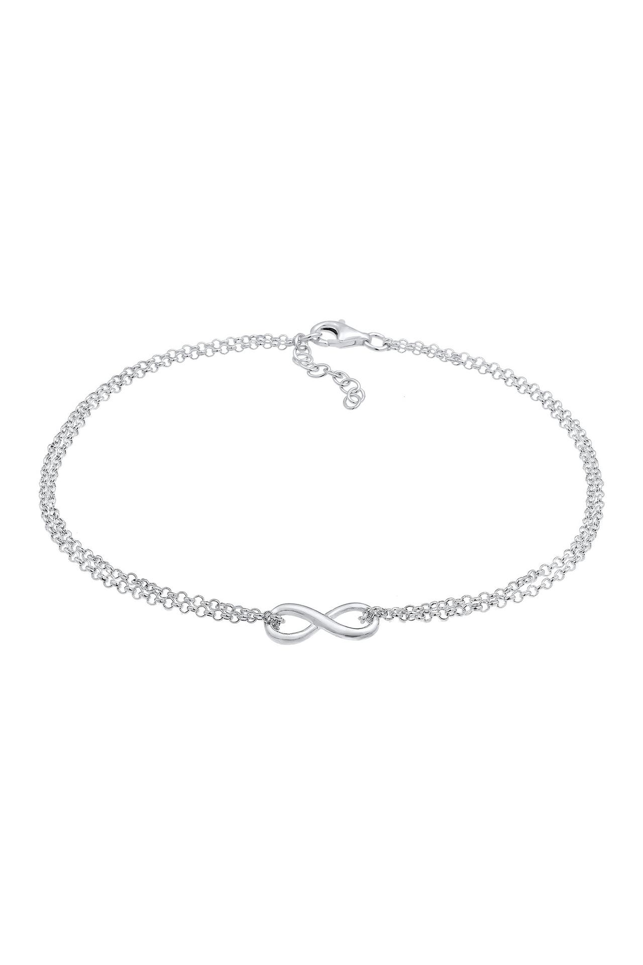 ELLI Fusskettchen Fußkette Infinity Unendlichkeit Symbol 925 Silber Silber, Bild 1