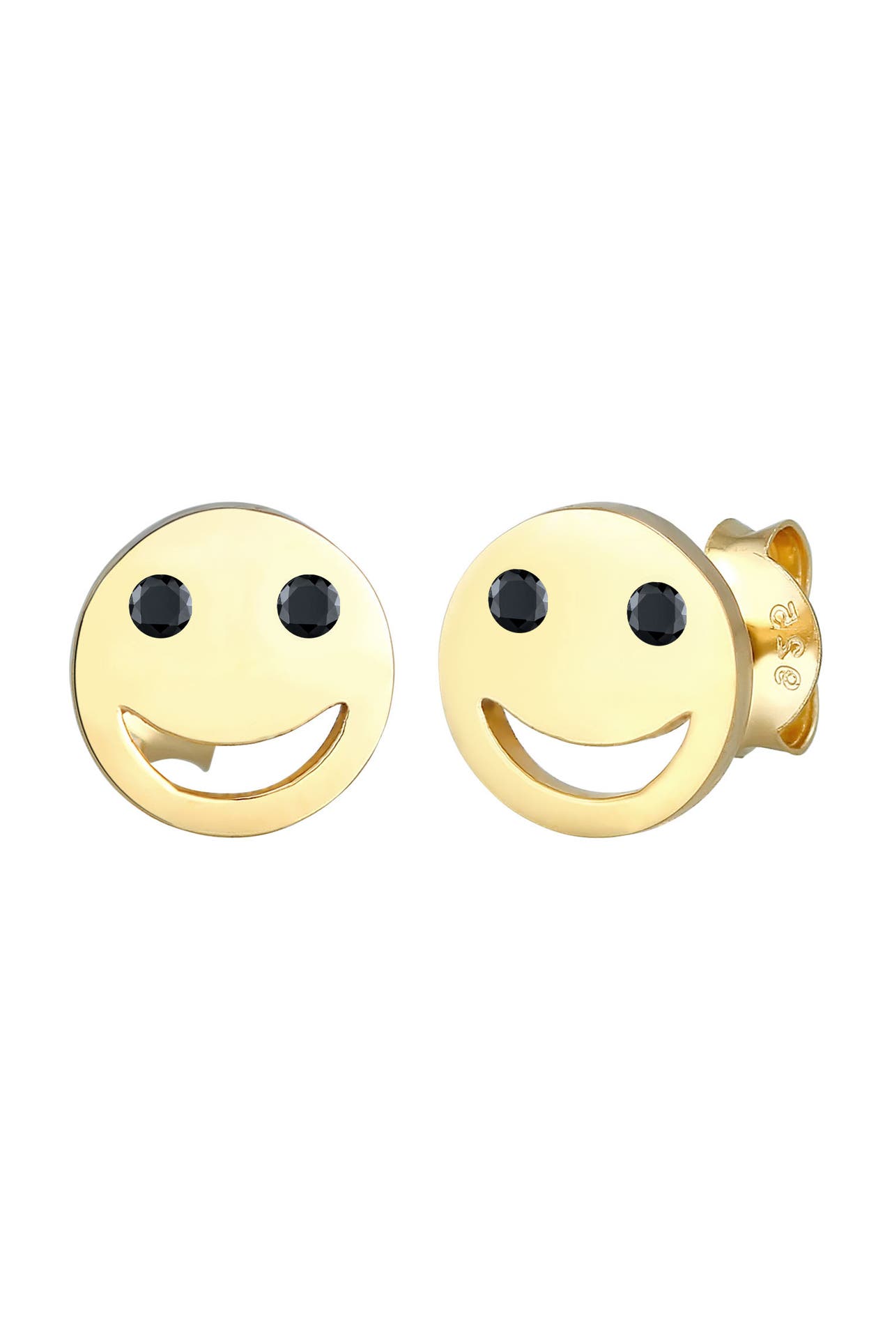 ELLI Ohrringe Smiling Zirkonia 925 Silber Gold, Bild 1