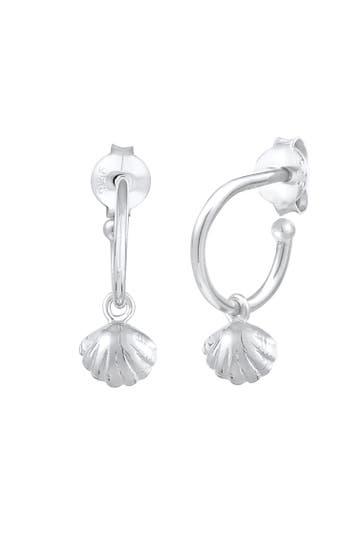 ELLI Ohrringe Creolen Stecker Muschel 925 Silber Silber