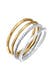 Ring Stapelringe Bicolor 925 Sterling Silver Gold-plated Zweifarbig