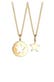 Kette Mutter Tochter Stern Anhänger 925 Sterling Silver Gold