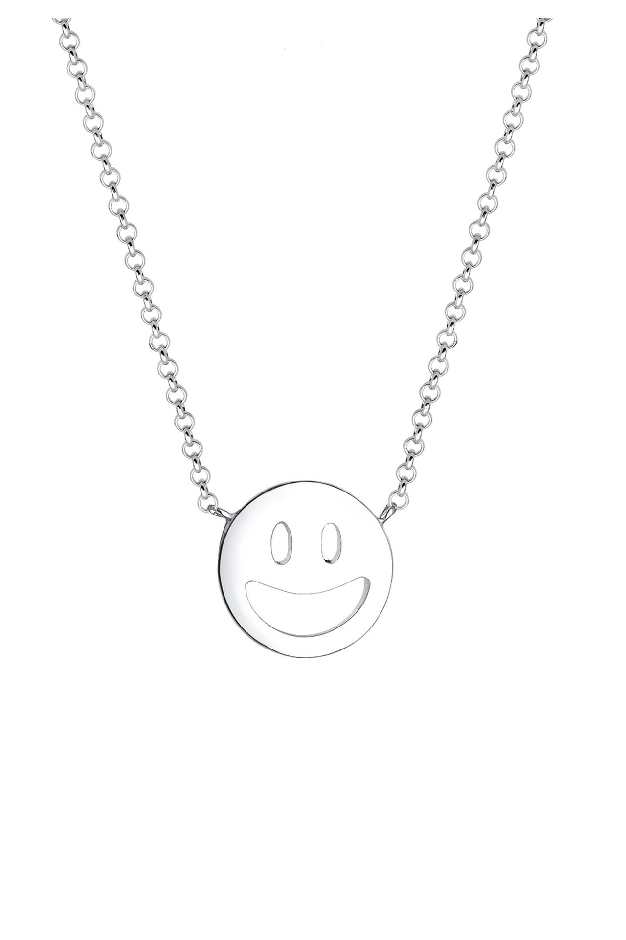 ELLI Kette Smiling Face 925 Sterling Silber Silber, Bild 1
