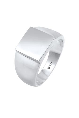 KUZZOI Ring Siegelring Rechteckig 925 Silber