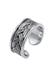 Ring Herren Bandring Ornament Design Offen 925 Silber Silber