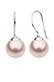 Ohrringe Hänger Basic Synthetische Perle 925 Silber Rosa