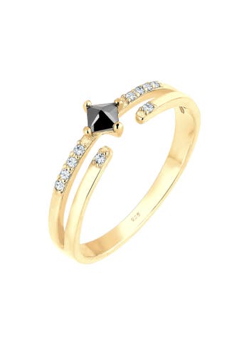 ELLI Ring Modern Zirkonia Kristalle 925 Silber Gold