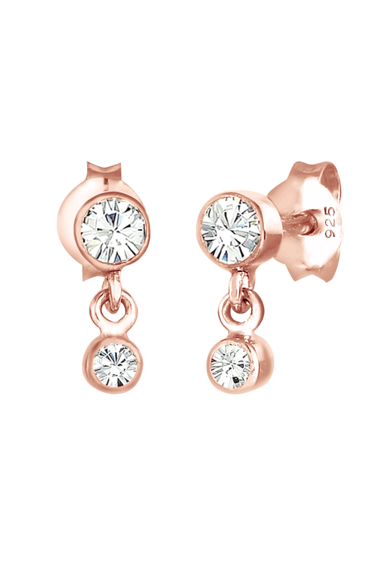 ELLI Ohrringe Ohrhänger 925 Silber, mit Kristallen von Swarovski® Rosegold, Bild 1
