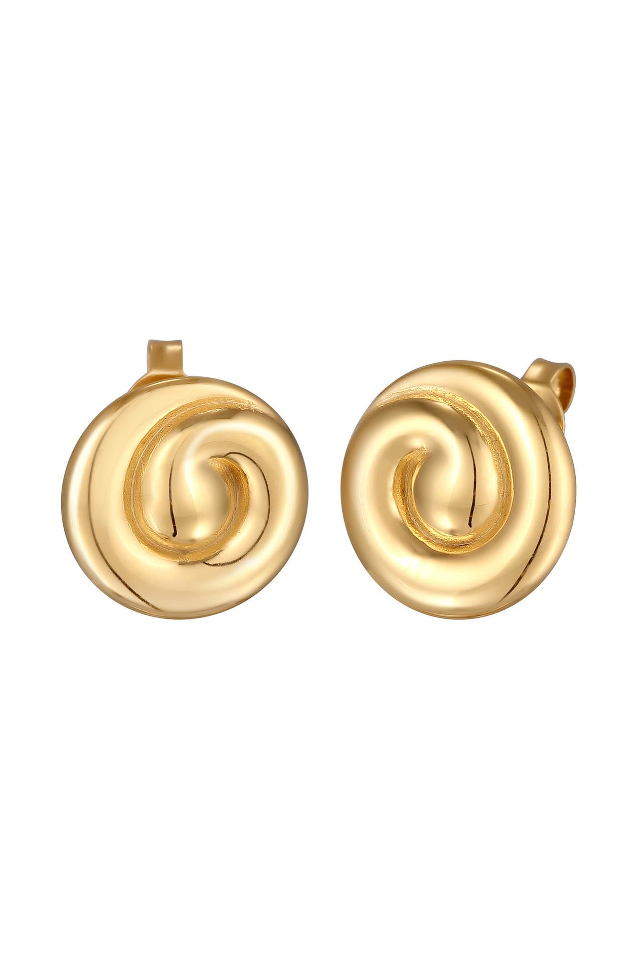 ELLI Ohrringe Spirale Rund Kreis 925 Silber vergoldet Gold, Bild 1