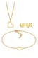 Schmuckset Herz Liebe Cut Out Trend Valentinstag 925 Silber Gold